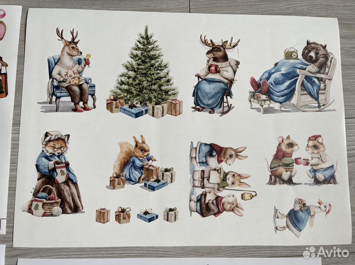 Наклейки новогодние