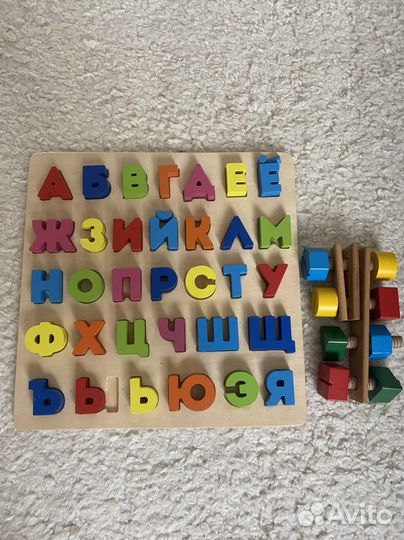 Азбука деревянная