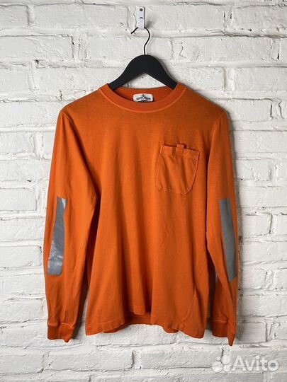Stone island reflective orange pocket L/S