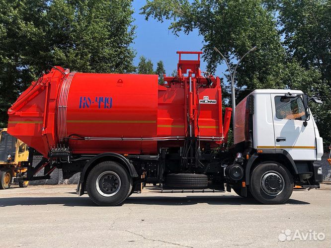 Мусоровоз ко-449-33 шасси маз 5340 бок. загрузка