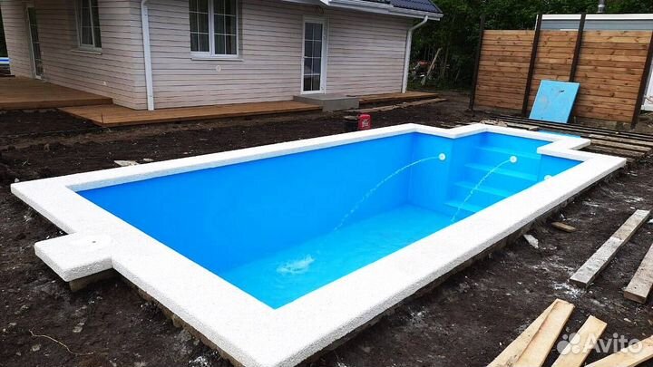 Бассейн 6x3 пластиковый