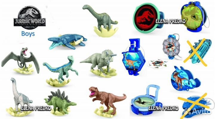 Коллекция из kinder joy парк юрского периода 2021