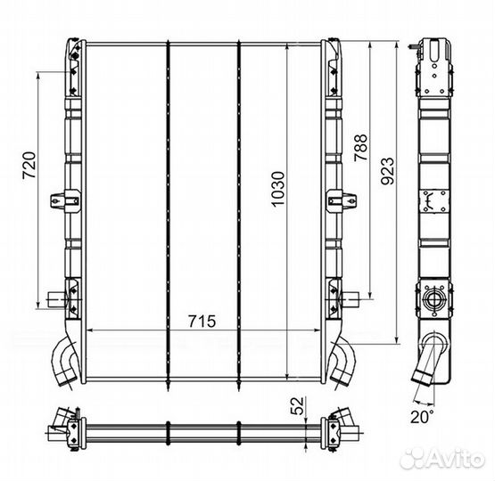 Радиатор охлаждения Scania 3