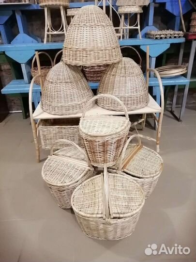 Абажуры плетеные из лозы ивы