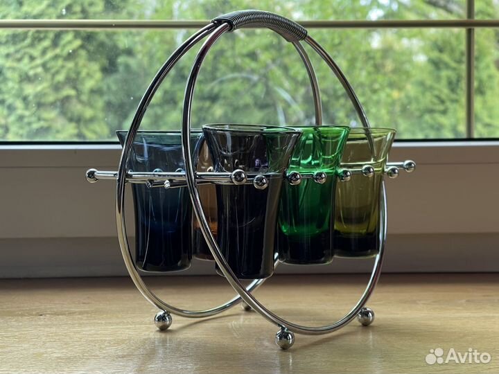 Стопки цветное стекло IKEA. На подставке