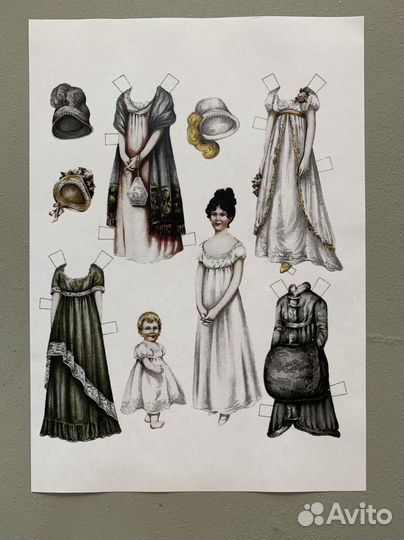 Кукла бумажная англия XIX век