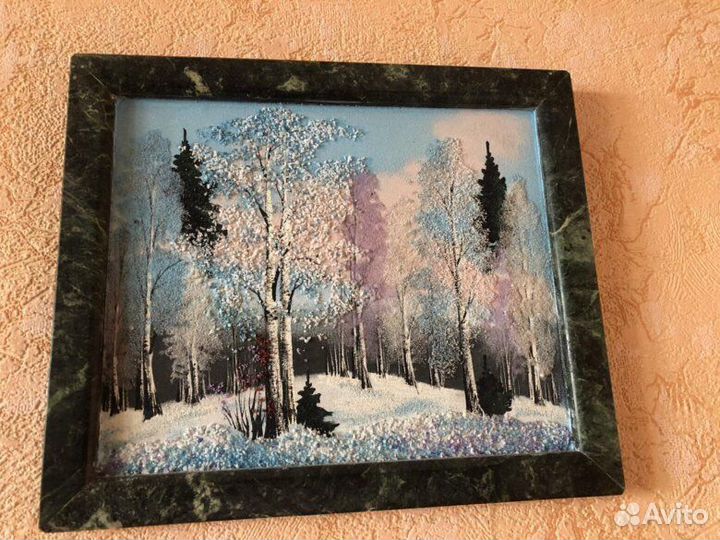 Картины из уральских самоцветов, 3 разные