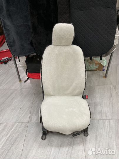 Меховые накидки на сидения с закрытими боками