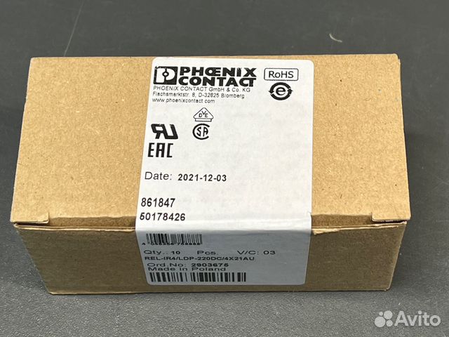 Phoenix contact 2903675 REL-IR4 новое, 64 шт