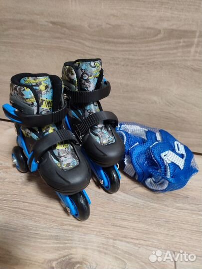 Роликовые коньки детские с защитой