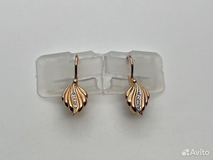 Золотые серьги 585 пробы