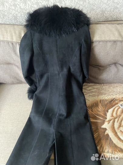 Дубленка натуральная женская черная 42 44