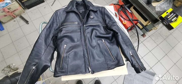 Мотокуртка кожаная мужская
