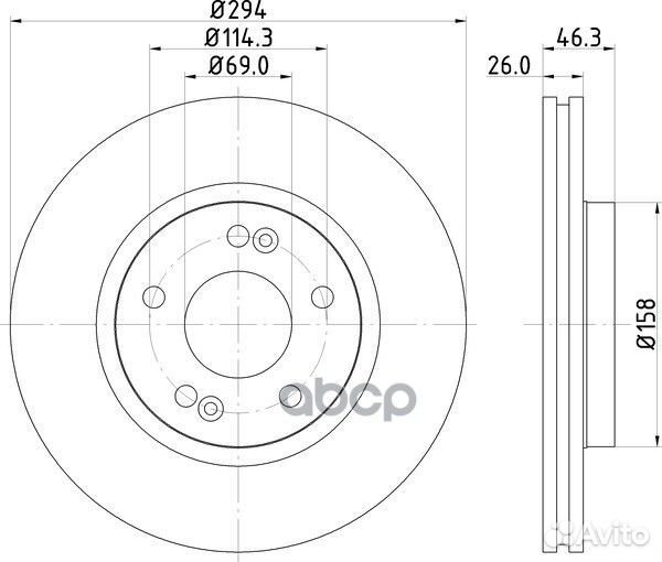 Диск тормозной перед ND6021K nisshinbo
