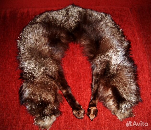 Меховой воротник - горжетка из чернобурки