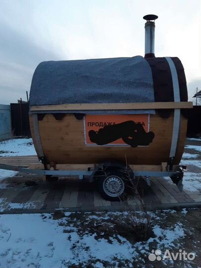 Баня бочка на калесах,аренда,прокат