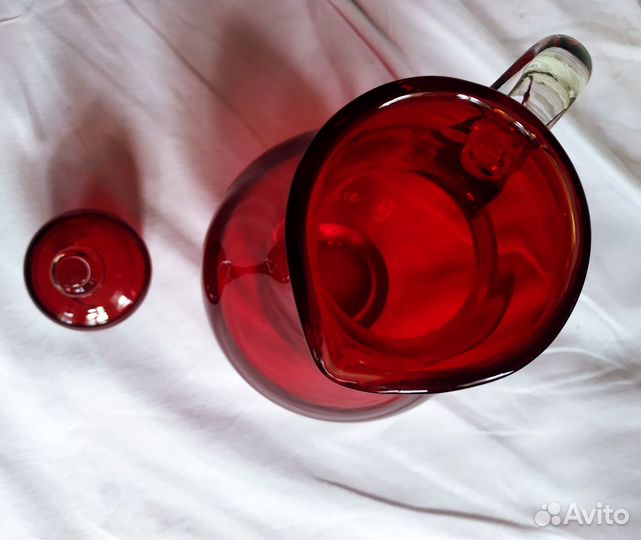 Кувшин лзхс рубиновое стекло