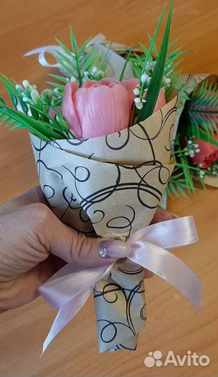 Букет тюльпанов из мыла