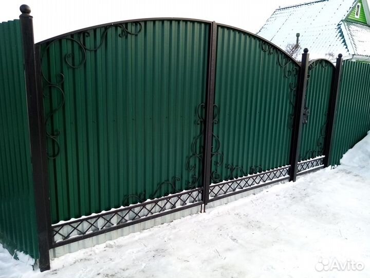 Кованные ворота и калитка