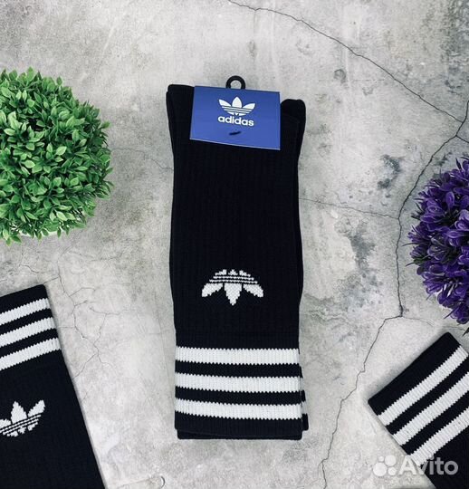 Носки Adidas Solid чёрные оригинал