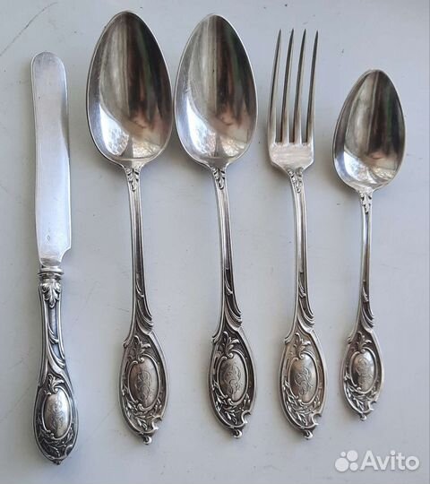 Красивое Царское столовое серебро 84 пробы