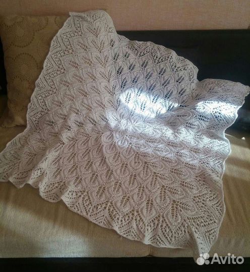 Плед вязаный хлопковый для маленьких