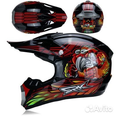 Шлем кроссовый Avantis SPK (Красный, XL)