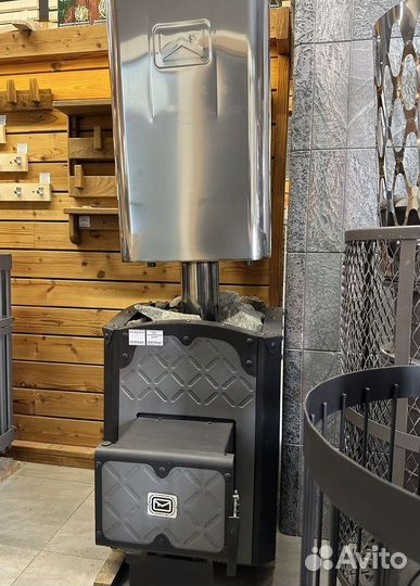 Печь для бани Былина 12Ч с баком для воды