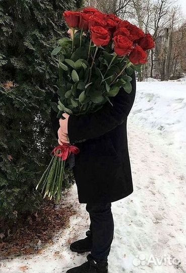 Розы высокие Доставка цветов