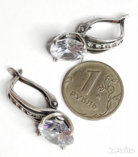 Серьги мельхиоровые