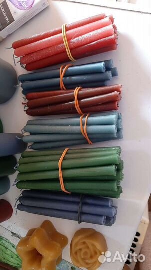 Свечи восковые цветные