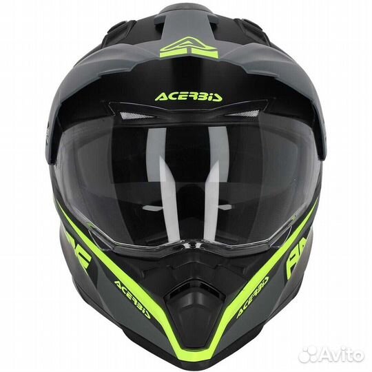 Acerbis flip FS-606 Adventure Integral Motorcycle Мотошлем Black Gray