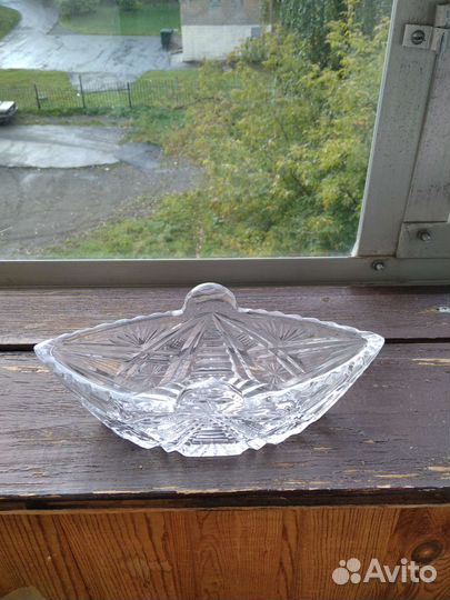 Ваза для фруктов хрусталь