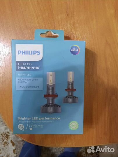 Светодиодные лампы philips led цоколь h8 h11