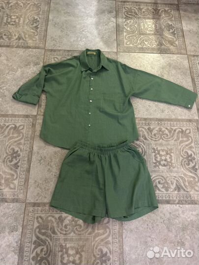 Костюм шорты и рубашка женский 46