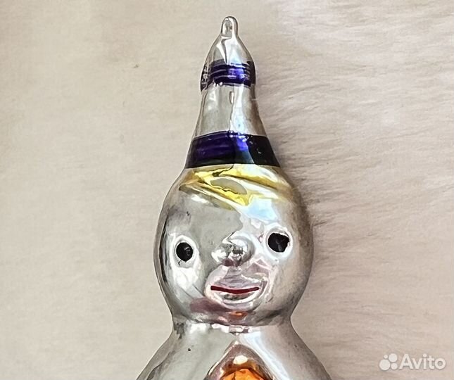 Елочная игрушка клоун Елочные игрушки на прищепке