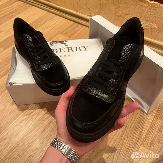 Кеды черные Burberry