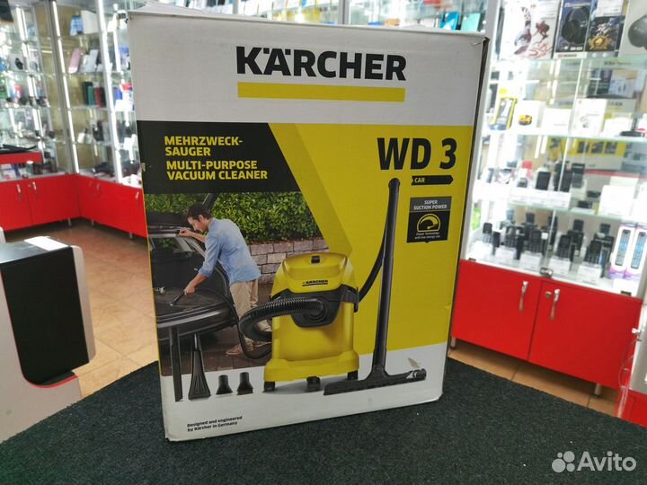 Строительный пылесос Karcher WD 3 1000W (эшп)