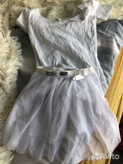 Купальник гимнастический и юбка сетка futurino