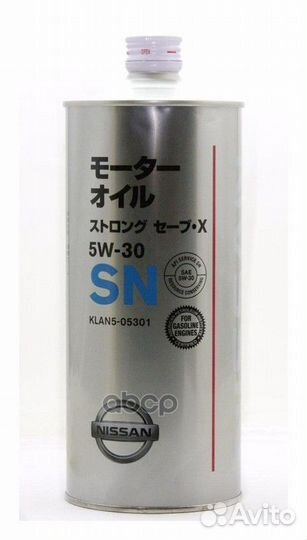 Масло моторное nissan strong save X SN 5W-30 1