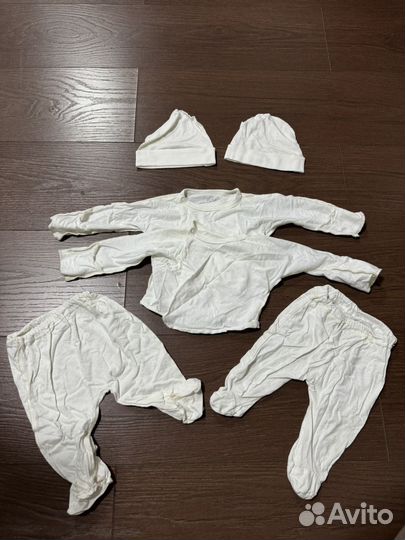 Детская одежда пакетом слипы 0-4 месяцев