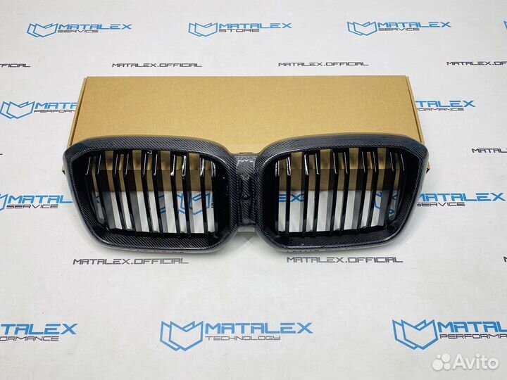 Решетка радиатора BMW G01 G02 рест, М, карбон