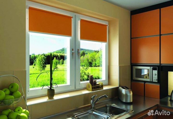 Рулонные шторы. Замер и монтаж бесплатно