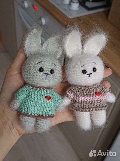Вязаный кролик/заяц