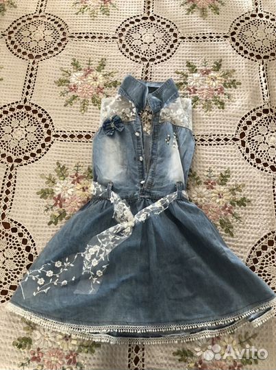 Платье джинсовое для девочки