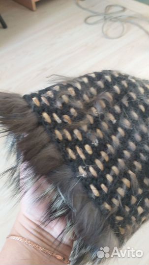 Шапка женская из чернобурки