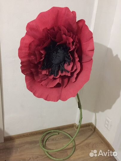 Цветок из гофрированной бумаги