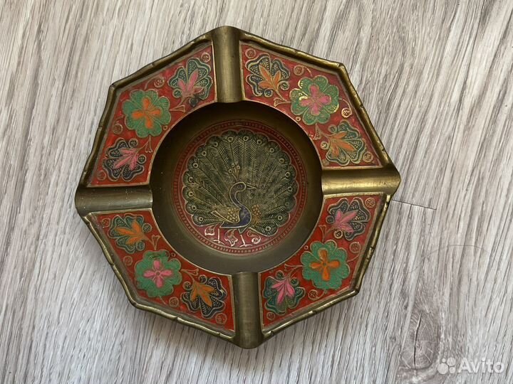 Пепельница латунь Индия hand made