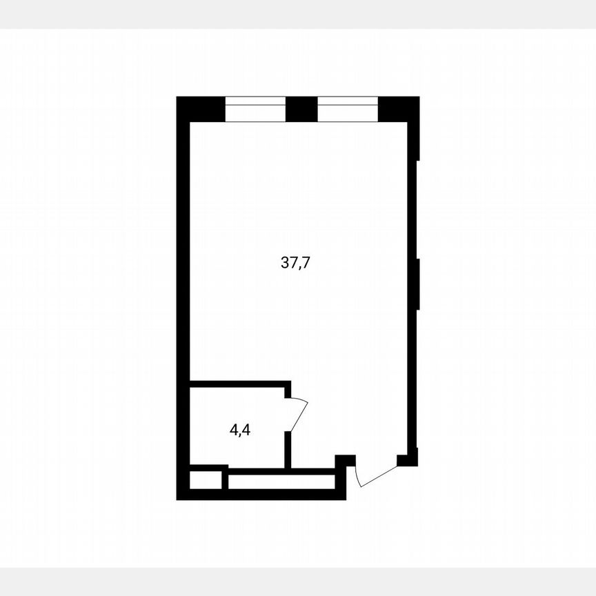 1-к. апартаменты, 42,1 м², 6/14 эт.