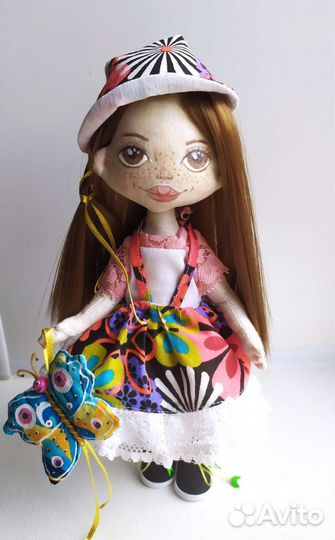 Текстильная интерьерная кукла ручной работы